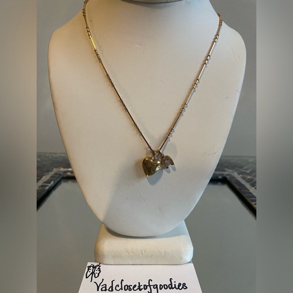 Saint Laurent Heart & Horseshoe Necklace